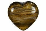 Polished, Triassic Petrified Wood Heart - Madagascar #115507-1